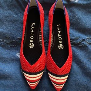 {Rothy’s} NIB Cherry Red Captoe Points 6.5